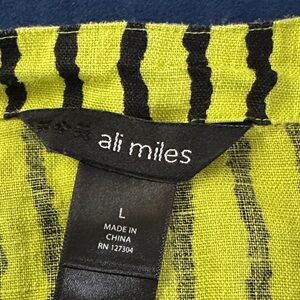 Ali Miles Yellow and Black Striped Garment